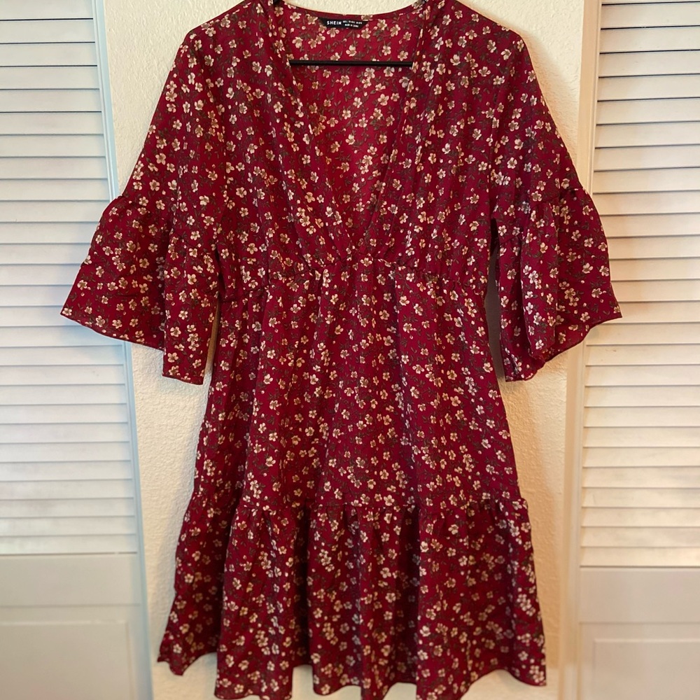 Red Floral Dress